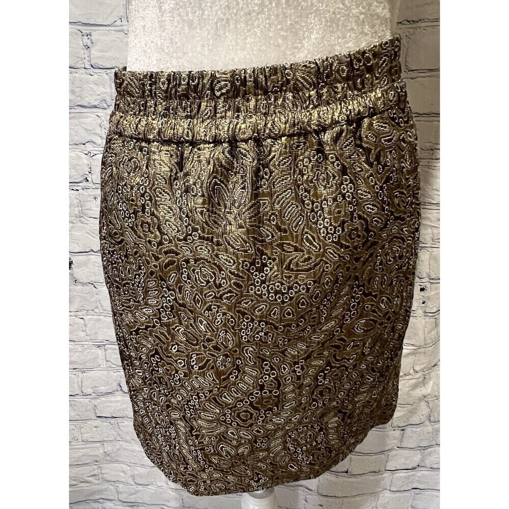 Ann Taylor LOFT Metallic Gold Skirt Size Small Excellent Condition